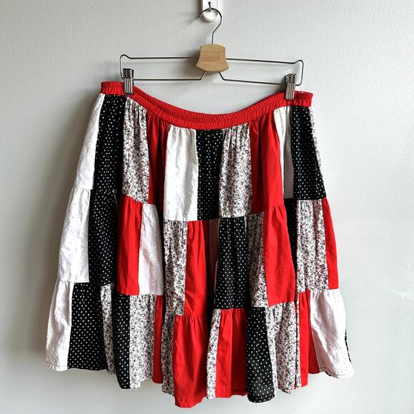 Handmade Patchwork Mini Skirt XL - Picture 1 of 4